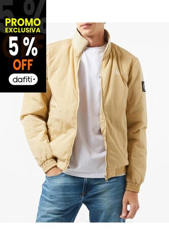 Chaqueta Beige De Nailon Acolchado Con Cremallera Calvin Klein Calvin Klein
