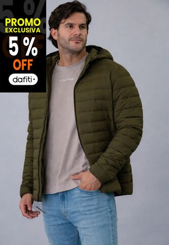 Chaqueta Verde Acolchada Con Capota Calvin Klein Calvin Klein