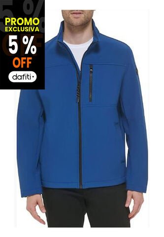 Chaqueta Azul Rompeviento Suave Con Cremallera Calvin Klein Calvin Klein