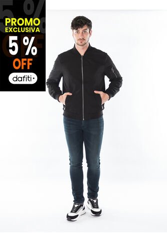 Chaqueta Negra Con Cremallera Para Hombre Calvin Klein Calvin Klein