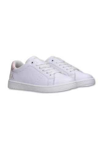 Tenis Blanco De Corte Bajo Con Cordones Calvin Klein Calvin Klein