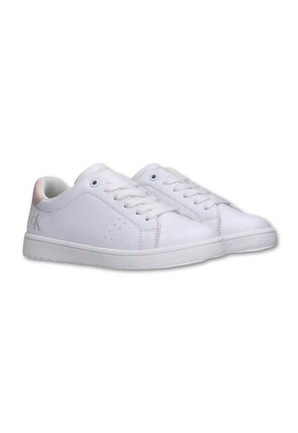 Tenis Blanco De Corte Bajo Con Cordones Calvin Klein