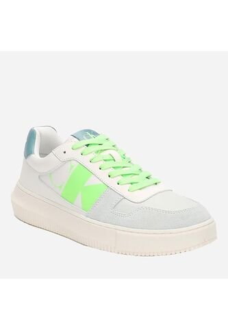Tenis Blancos Con Logo De Cuero Para Hombre Calvin Klein Calvin Klein