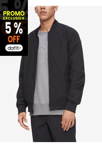 Chaqueta Negra Con Cierre Y Bolsillos Laterales Calvin Klein Calvin Klein