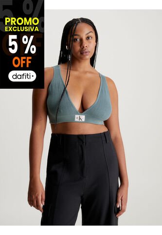 Top Verde De Punto De Algodón Para Mujer Calvin Klein Calvin Klein
