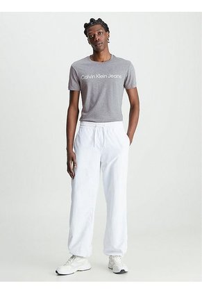 Camiseta Gris Con Logo Para Hombre