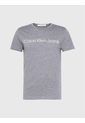 Camiseta Gris Con Logo Para Hombre de Calvin Klein