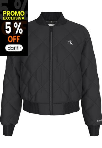 Chaqueta Negro Bomber Acolchada Holgada Calvin Klein Calvin Klein