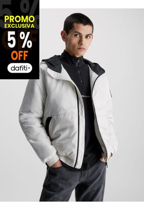 Cortavientos Acolchado En Poliéster Hombre Beige Calvin Klein