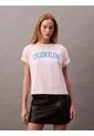 Camiseta Rosada Boxy Con Logotipo Calvin Klein de Calvin Klein