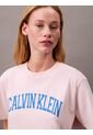 Camiseta Rosada Boxy Con Logotipo Calvin Klein de Calvin Klein