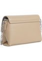 Bolso Beige Cruzado Con Placa Y Cadena Calvin Klein de Calvin Klein