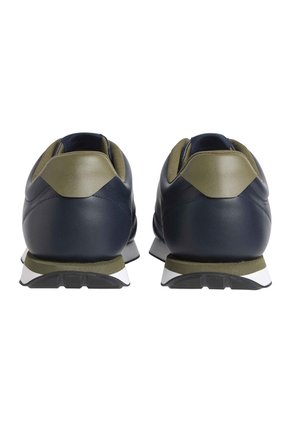 Tenis Azul Oscuro Retro Runner En Cuero Calvin Klein