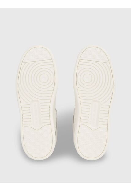 Tenis Blanco De Cuero Tipo Basket Calvin Klein