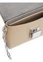 Bolso Beige Cruzado Con Placa Y Cadena Calvin Klein de Calvin Klein