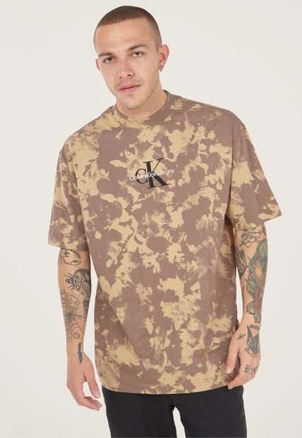 Camiseta Café-Beige-Negro Calvin Klein