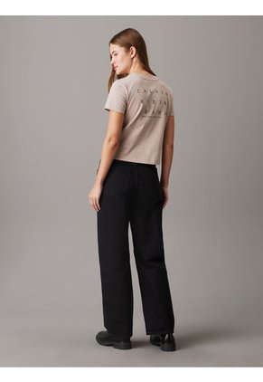 Camiseta Rosada Relaxed Con Estampado En La Espalda Calvin Klein