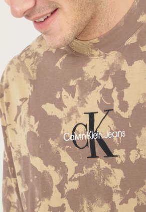 Camiseta Café-Beige-Negro Calvin Klein