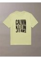 Camiseta Verde Stacked Graphic Crewnec Calvin Klein de Calvin Klein