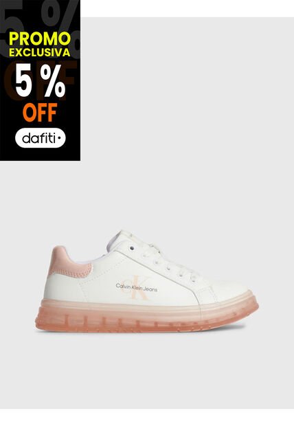 Tenis Con Cordones Niña Blanco Calvin Klein