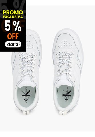 Tenis Deportivas Con Logo Mujer Blanco Calvin Klein Calvin Klein