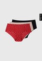 Pantie x3 Nude-Rojo-Negro Calvin Klein de Calvin Klein