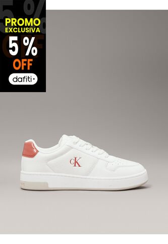 Tenis Blanco Basket De Cuero Calvin Klein Calvin Klein