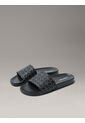 Sandalias Negras Con Estampado De Monograma Calvin Klein de Calvin Klein