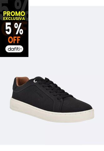 Tenis Negro De Corte Bajo Con Suela De Plataforma Calvin Klein Calvin Klein