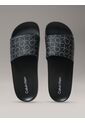 Sandalias Negras Con Estampado De Monograma Calvin Klein de Calvin Klein