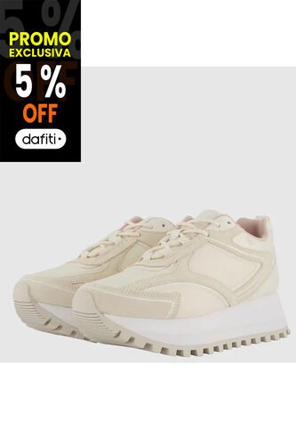 Tenis Blanco Runner Authentic De Cuero Sintético Calvin Klein Calvin Klein