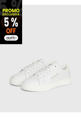 Tenis Blanco Classic Cupsole De Cuero Calvin Klein Calvin Klein