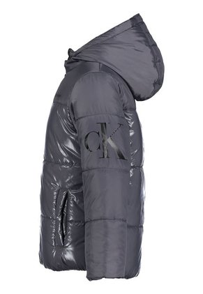 Chaqueta Gris Acolchada Con Cierre Para Niño Calvin Klein