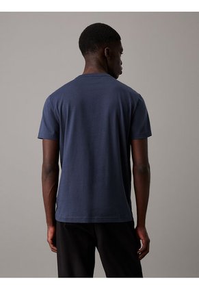 Camiseta Negra De Algodón Con Parche De Goma Calvin Klein