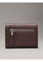 Billetera Café De Plegado Triple Y Cuero De Cocodrilo Calvin Klein de Calvin Klein