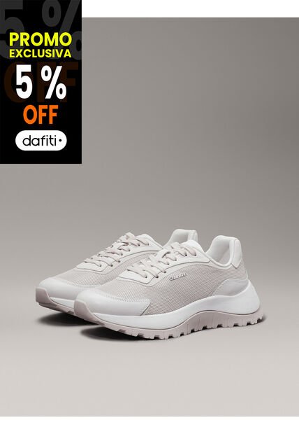 Tenis Gris Runner Lace Up Mesh Calvin Klein