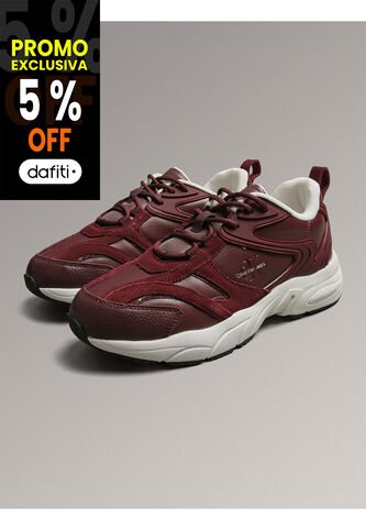 Tenis Rojo Retro Con Monograma Calvin Klein Calvin Klein