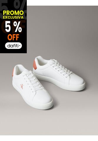 Tenis Blanco Classic Cupsole De Cuero Calvin Klein Calvin Klein