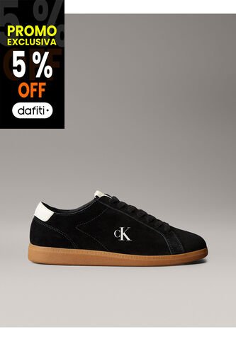 Tenis Negro Cupsole De Cuero Calvin Klein Calvin Klein