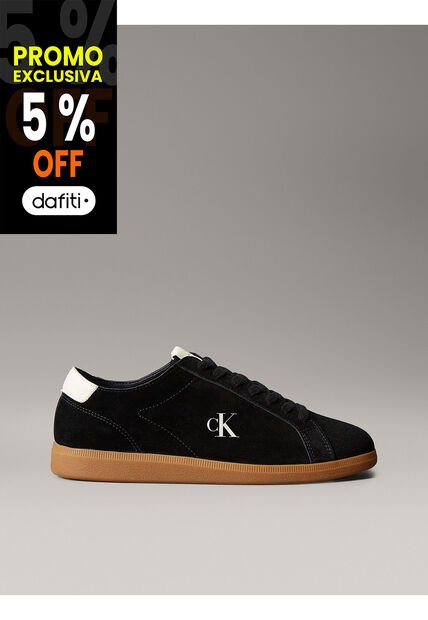 Tenis Negro Cupsole De Cuero Calvin Klein