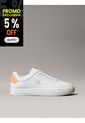 Tenis Blanco Classic Cupsole De Cuero Con Parche Calvin Klein de Calvin Klein