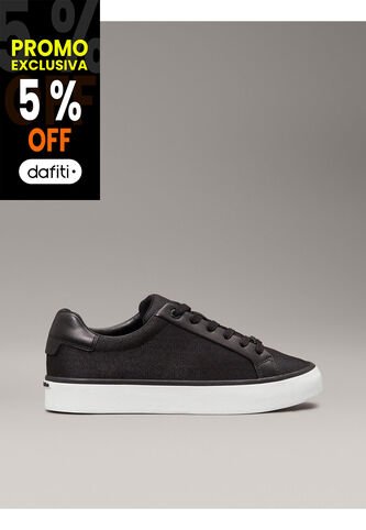 Tenis Negro De Jacquard Con Logo Calvin Klein Calvin Klein