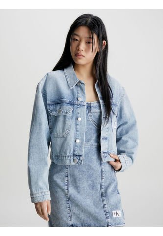 Chaqueta Cropped De Denim Reciclado Mujer Azul Calvin Klein Calvin Klein