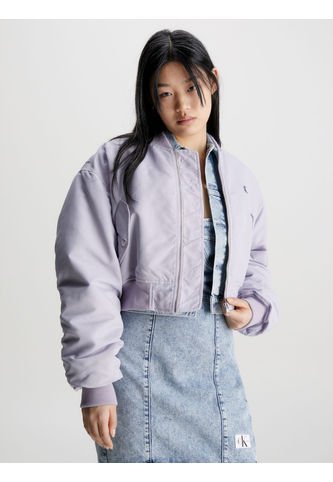 Chaqueta Morada Bomber Ligeramente Acolchada Para Mujer Calvin Klein Calvin Klein