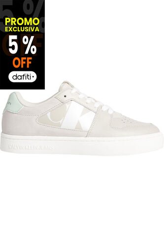 Tenis Beige Classic Con Detalles De Gamuza Calvin Klein Calvin Klein
