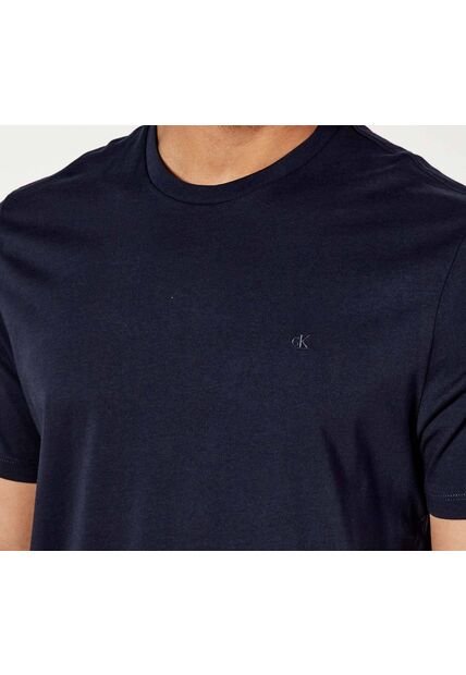 Camiseta Azul Slim De Manga Corta Calvin Klein