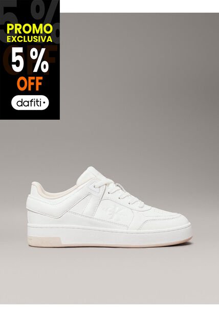 Tenis Rosado Basket De Cuero Sintético Calvin Klein