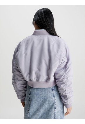 Chaqueta Morada Bomber Ligeramente Acolchada Para Mujer Calvin Klein