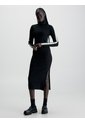 Vestido Negro Largo Slim De Canalé Calvin Klein de Calvin Klein