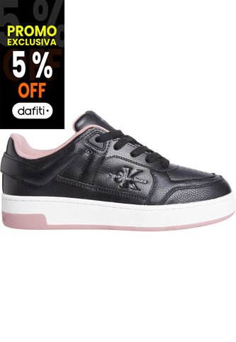 Tenis Negro Basket De Cuero Sintético Calvin Klein Calvin Klein